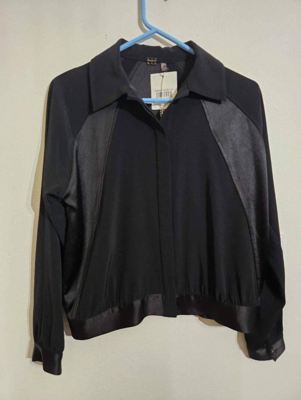 Black Women's Bomber Jacket - Classic Lightweight Coat